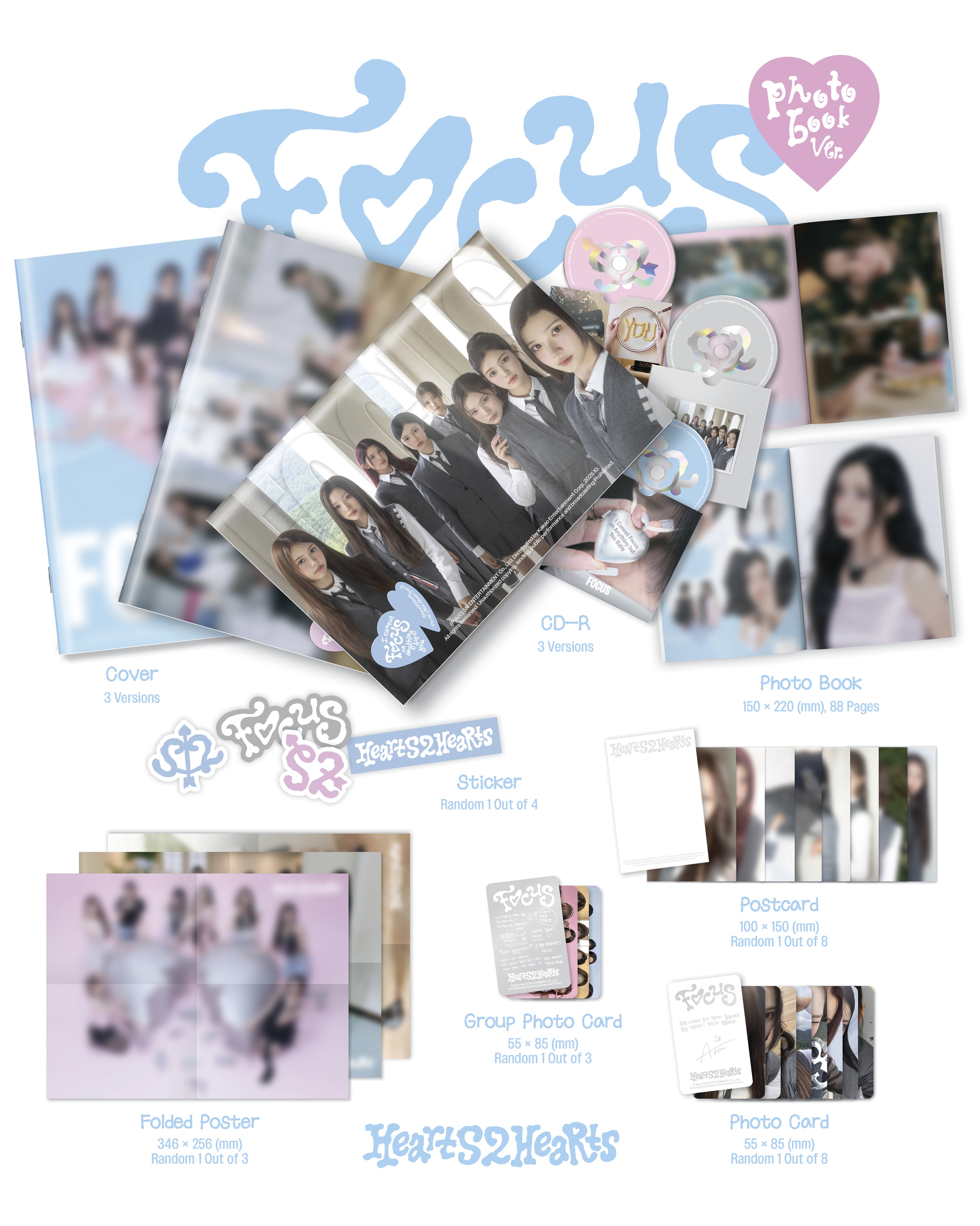 hearts2hearts FOCUS トレカ HEARTS2HEARTS - FOCUS (PHOTOBOOK Ver.) RANDOM